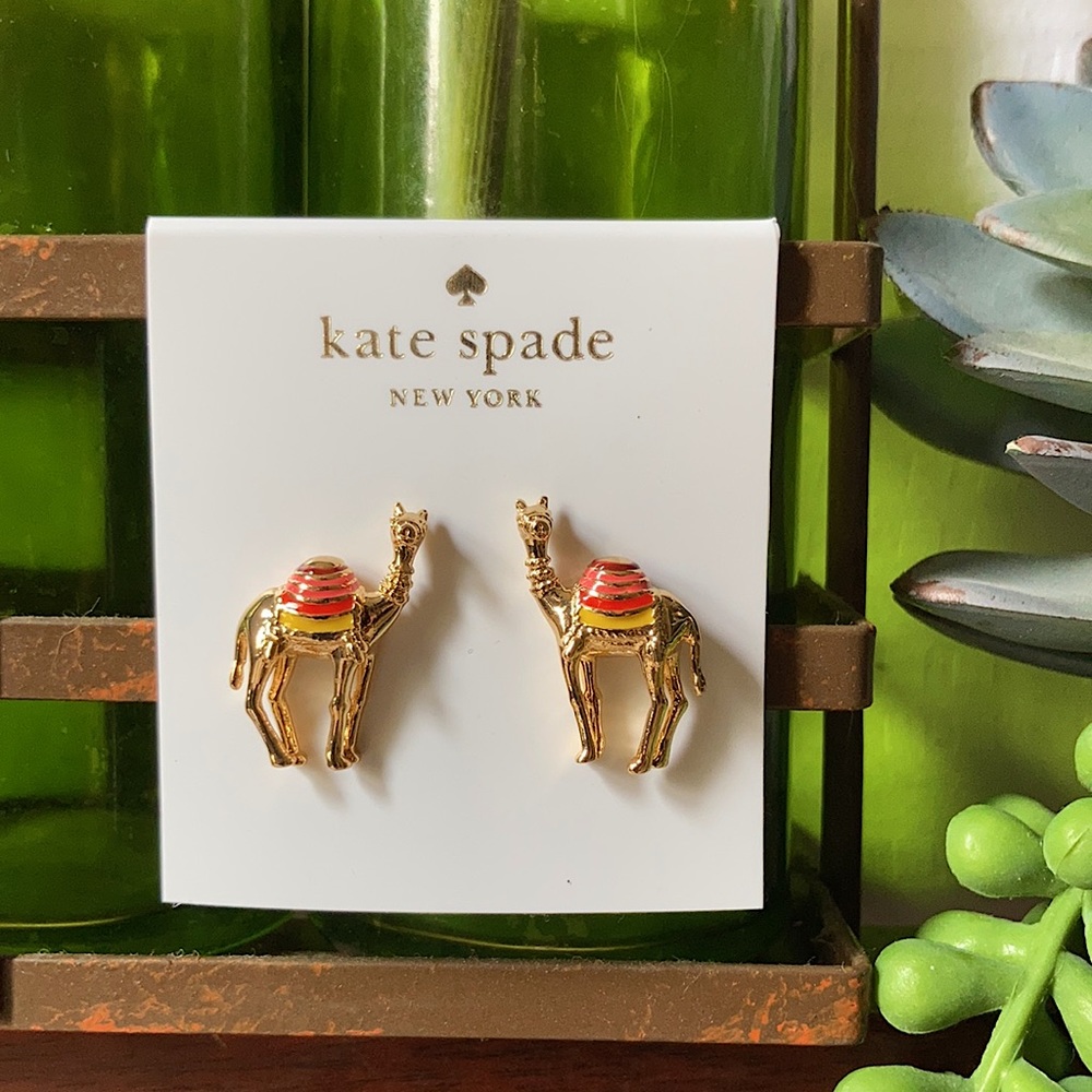 Kate Spade Spice Things Up Camel Earrings NWT